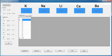 K,Na,Li,Ca CE approval multi language menu Flame Photometer with touch screen panel